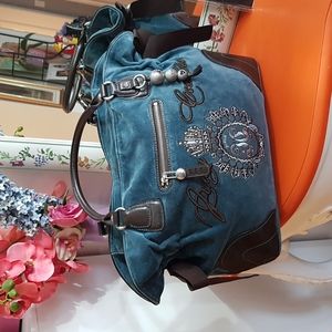 Juicy Couture Blue and Brown Tote Bag